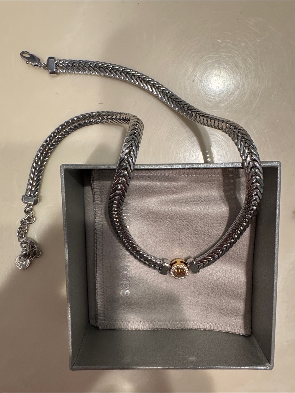 Michael Kors Two-Tone Silver and Gold Necklace